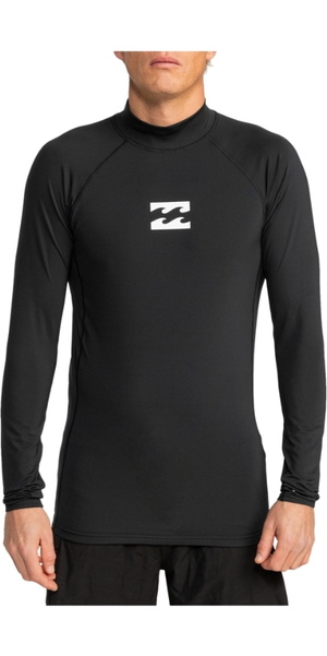2026 Billabong Mens Waves All Day UV50 Long Sleeve Rash Vest EBYWR00102 - Black